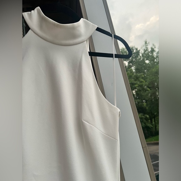 🆕Belle Badgley Mischka Reese Gown Dress White Party Wedding Chic Slit Maxi Sz 10 - Picture 7 of 17